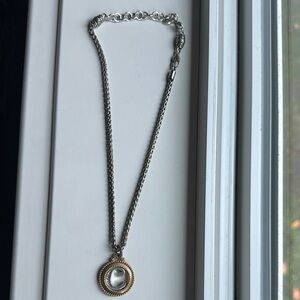 Brighton Silver and Gold Heart Pendant Necklace